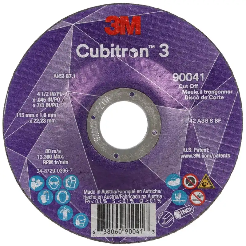 3M 7100304008 Cubitron 3 Cut-Off Wheel 36+ Grit Type 27