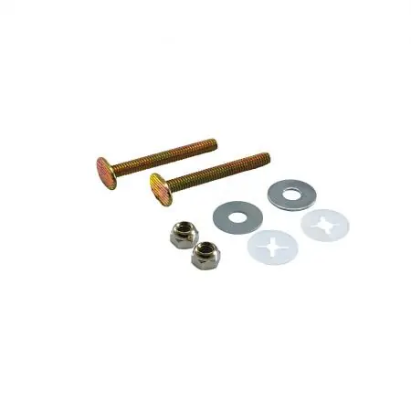 Jones Stephens C02990 1/4X3-1/2 BRS CL BOLT PK/BRASS NUTS