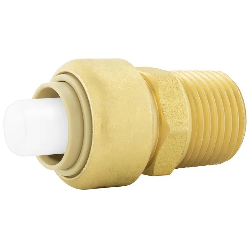 Jones Stephens C77418LF Plumbite 3/4 x 1-37/50 in Push x MNPT Global Brass Adapter