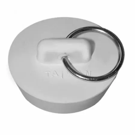 Jones Stephens P35125 1-1/4 White Hollow Rubber Basin & Tub Stopper
