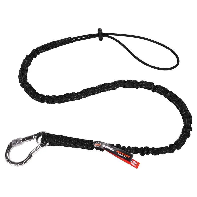 Squids 19012 Squids® 3100 Single Carabiner Tool Lanyard 10lbs Extended Lime