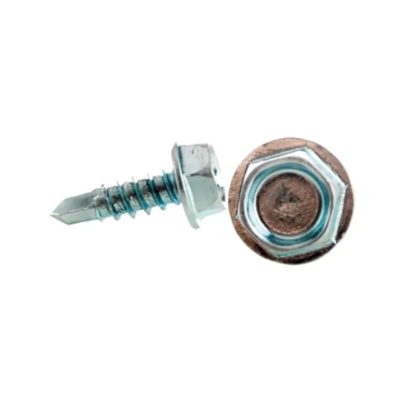 Minerallac 77224J #12 x 1-1/2 Sheet Metal Screw, Hex Washer Head, Slotted, Zinc Plated