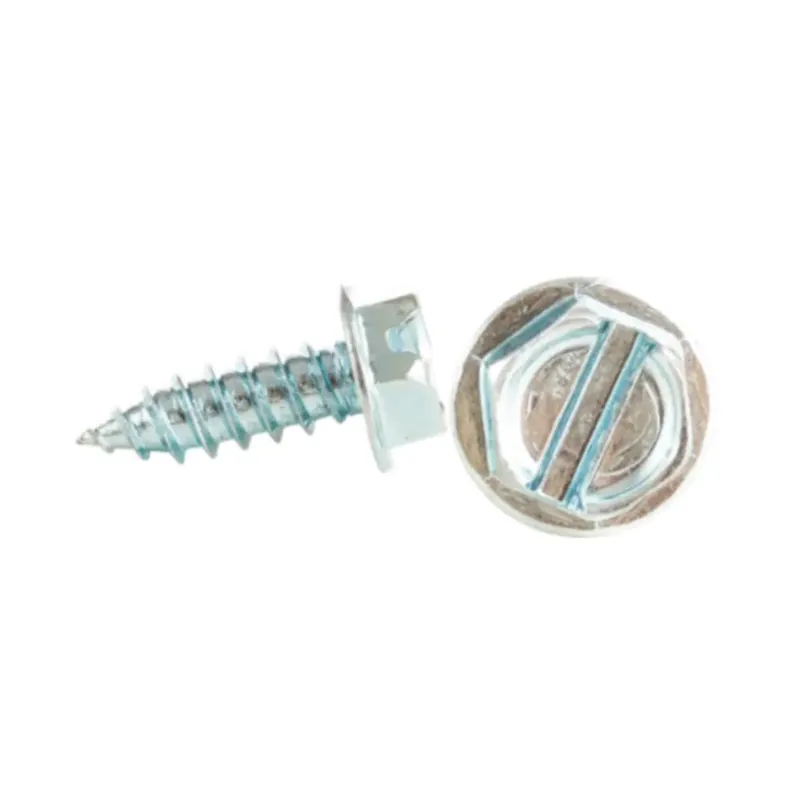Minerallac 77048J 10 x 3 Sheet Metal Screw, Hex Washer Head, Slotted, Zinc Plated