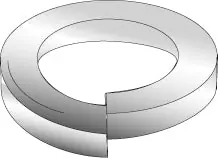 Minerallac 40505J Medium Split Lock Washer #6 Nominal Steel Zinc Plated