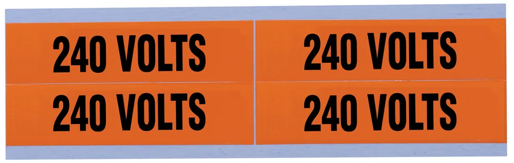 Ideal Industries 44-358 Voltage & Conduit Marker Card 240V (1-1/8 inches Width, 4-1/2 inches Length) Replacement MPN