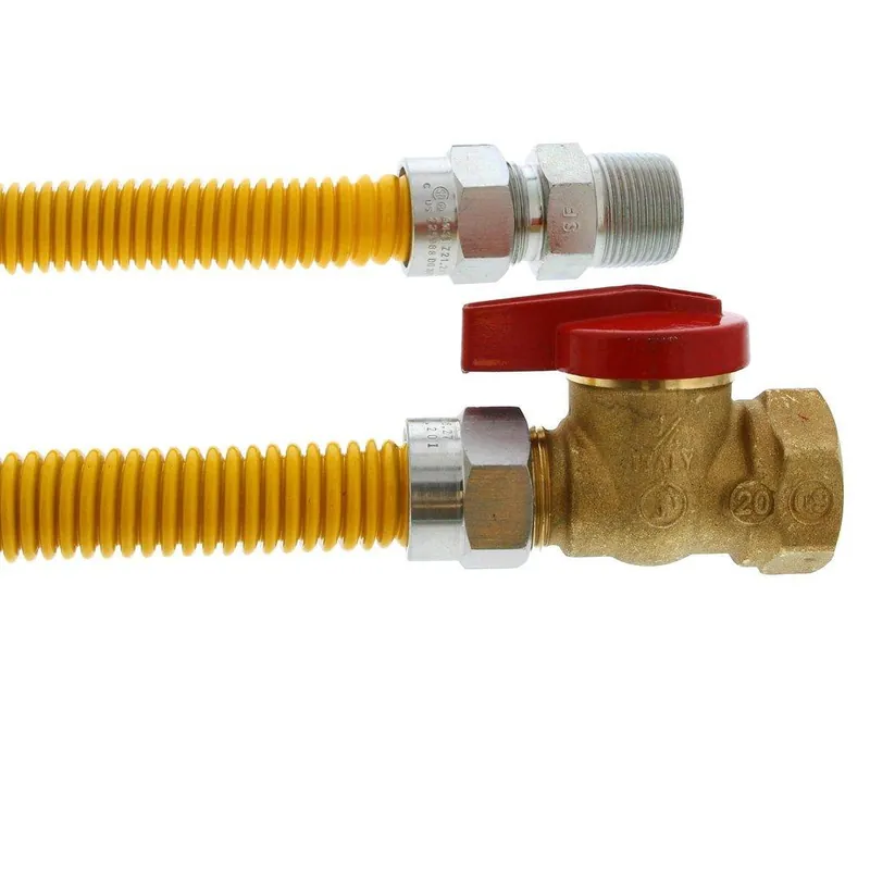 Jones Stephens G71244 3/4 x 48 in. MIPS Gas Connector with Ball Valve