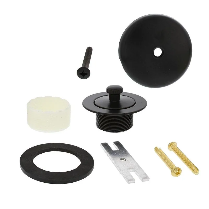 Jones Stephens B51039 Matte Black One-Hole Lift and Turn Tub Drain Trim Kit