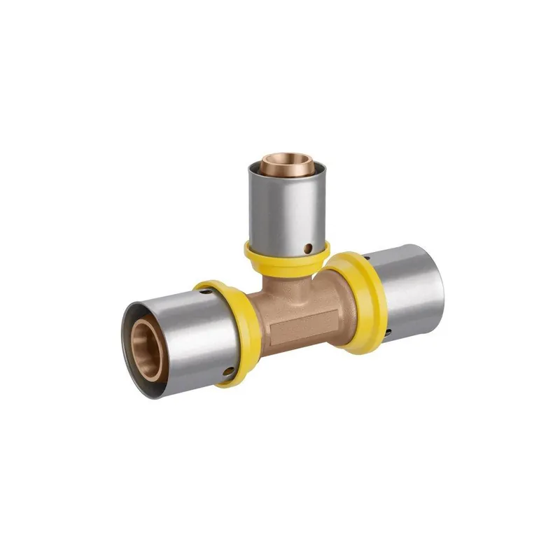 Jones Stephens PT322626 PEXALGAS 1 x 3/4 x 3/4 in Brass Reducing Tee
