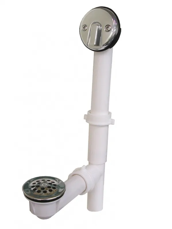 Jones Stephens P37509 CP White Plastic Trip Lever Tubular Bath Waste KT