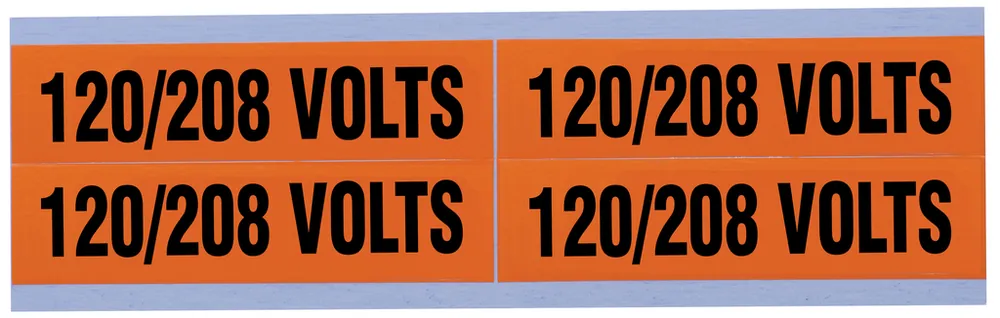 Ideal Industries 44-296 Voltage and Conduit Marker Card 120/208V (1-1/8 IN x 4-1/2 IN) Replacement MPN