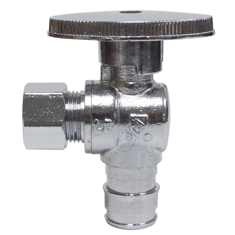 Jones Stephens S10340 1/2 x 3/8 in. Wirsbo PEX x Compression Oval Angle Supply Stop Valve