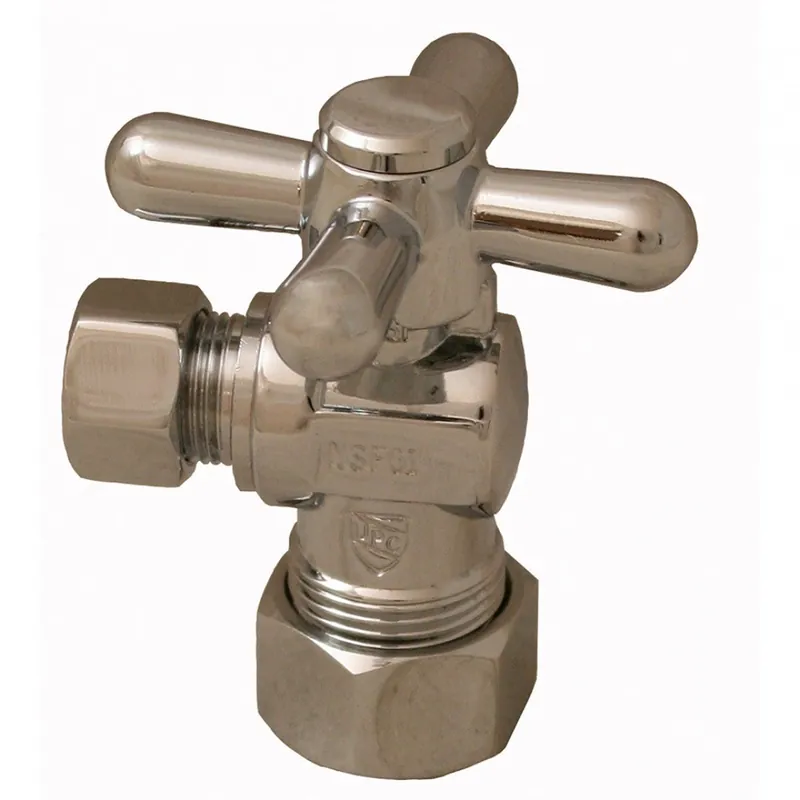 JONES STEPHENS S42031 5/8OD X 3/8OD X-HDL ANGLE STOP CHROME