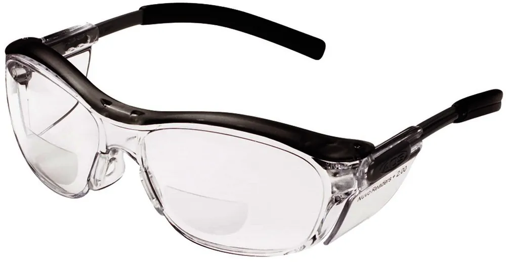 3M 7000052798 Nuvo 2 Diopter Gray Safety Glasses With Clear Anti-Fog Lens