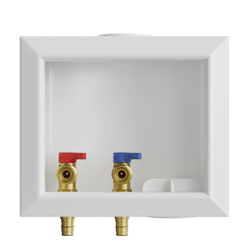 Jones Stephens B05744 Washing Machine Wirsbo PEX Supply Box with Right Outlet and 1/2 in. F1960 Connection