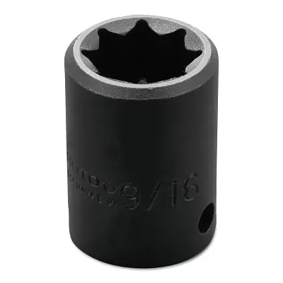 Proto J7418S Impact Socket - 9/16 in Socket, 1/2 in Drive, 8 PT