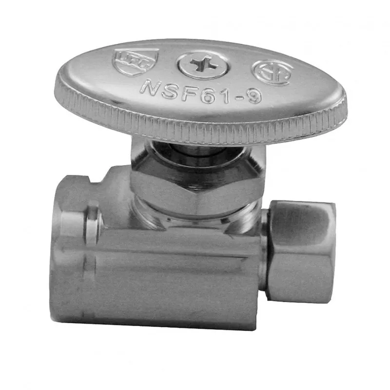 Jones Stephens S4314BN 1/2IPS X 3/8COMP Straight Stop BR-Nickel