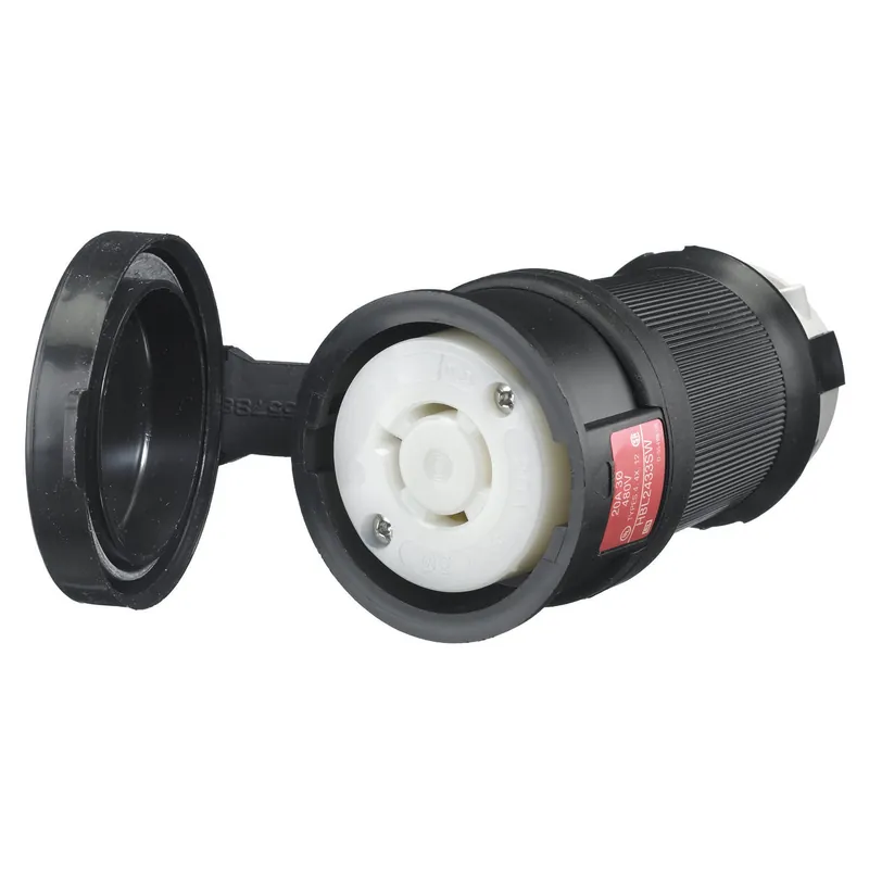 Hubbell Wiring Device-Kellems HBL2433SW 20A 3Phase 480V AC Twist-Lock Watertight Safety-Shroud