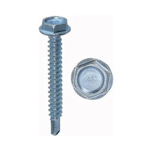 Minerallac 79008J 10-16 x 1/2 Tek Screw, Hex Washer Head, Zinc Plated
