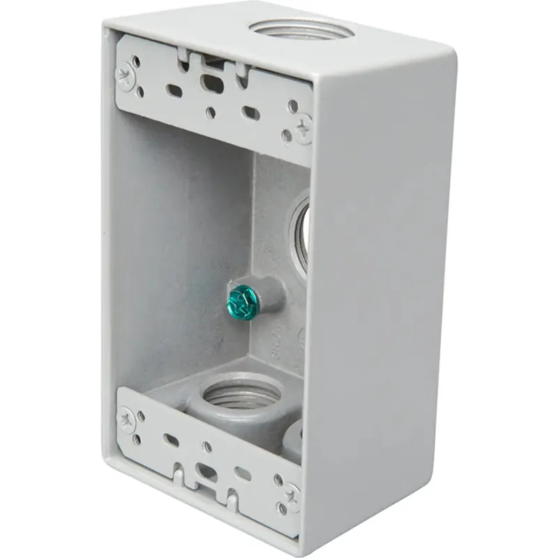Centaur WIFSB75/4 1 Gang Weatherproof Box 2 Deep 4 X 3/4 Hole Gray