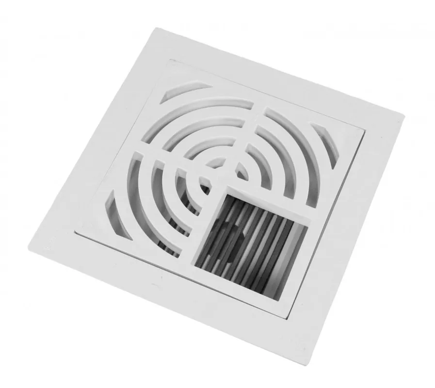 JONES STEPHENS S49083 3 PVC FLOOR SINK W/ 3/4 GRATE & FLAT STR