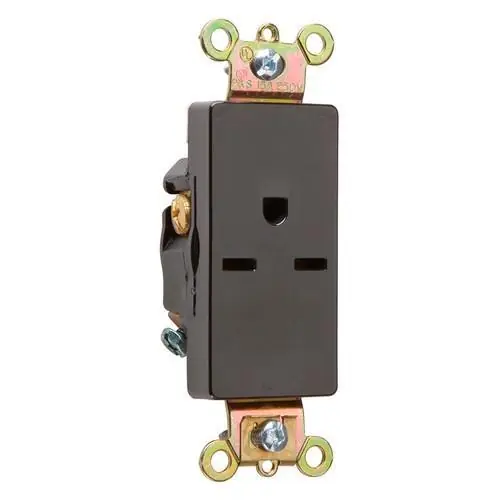 Pass & Seymour 26661BK 3-Phase Decorator Heavy Duty Single Straight Blade Receptacle 250 VAC