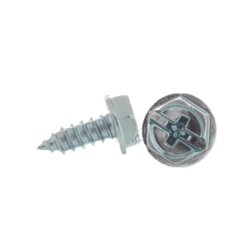 Minerallac 77032J 10 x 2 Sheet Metal Screw, Hex Washer Head, Combo Phillips/Slotted, Zinc Plated