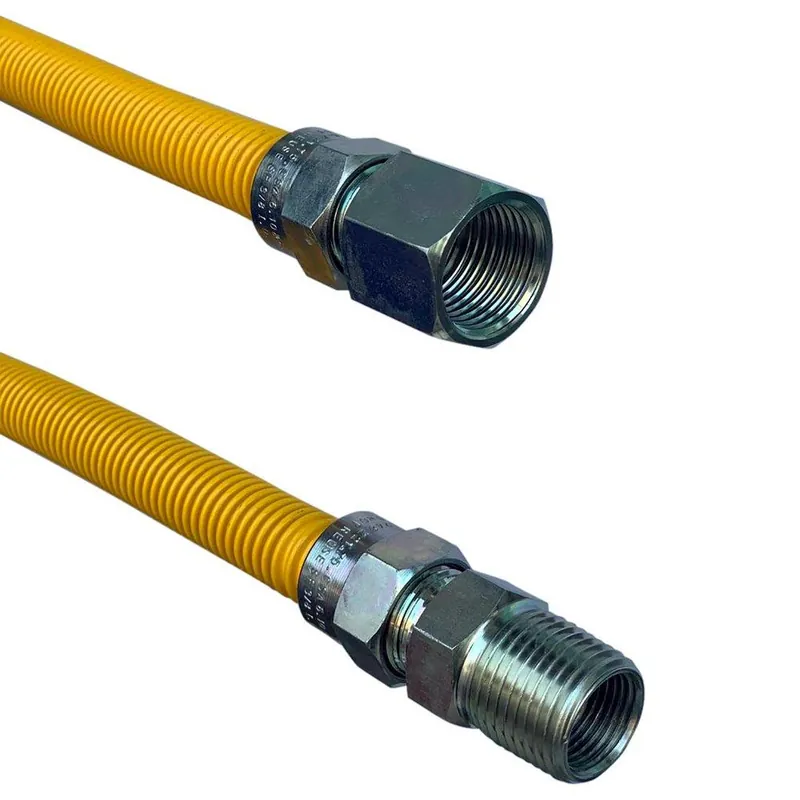 Jones Stephens G72121 1/2 x 24 in. FIPS Gas Connector with Fitting in Yellow