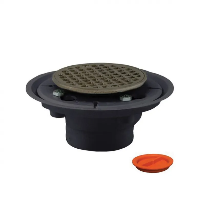 JONES STEPHENS D5001BNTP 2X3 PVC SHR DRN W/BN SPUD & STR WITH TEST PLUG