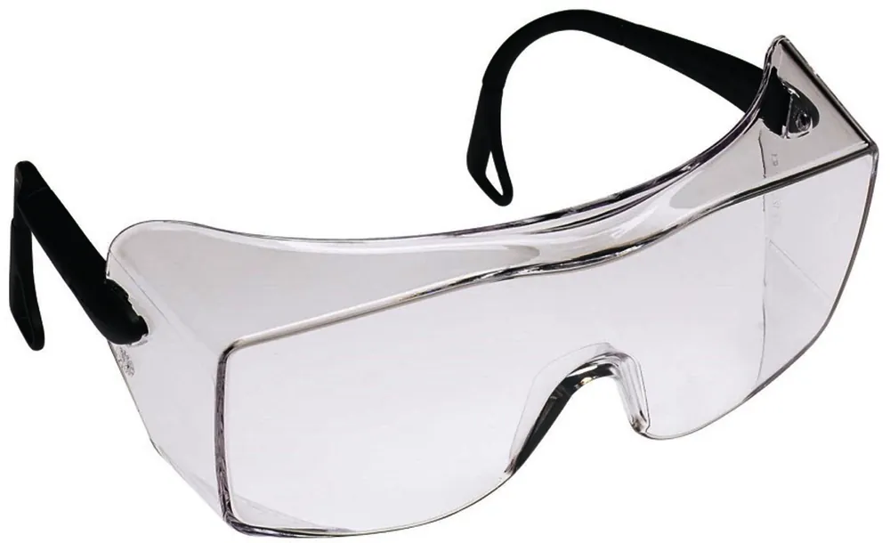 3M 7000002373 OX Black Safety Glasses With Clear Anti-Fog/Anti-Scratch Lens