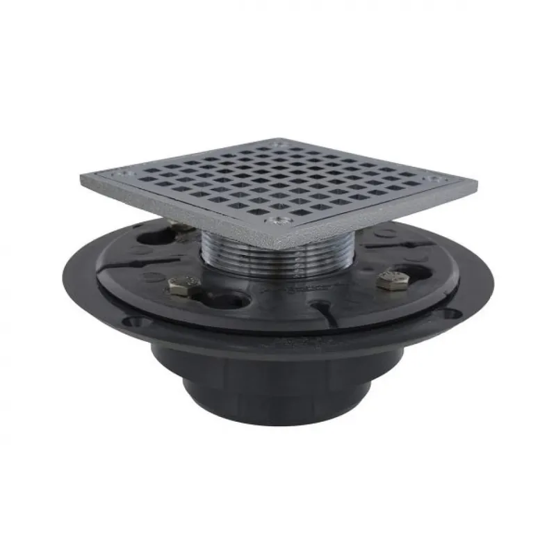 JONES STEPHENS D50137 2 X 3 PVC LOW PROFILE DRAIN WITH CP SQUARE SPUD AND STRAINER