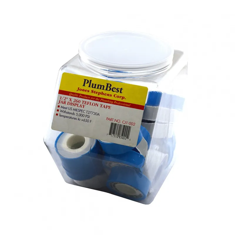 JONES STEPHENS CORP CJ1002 1/2 X 260 TEFLON TAPE JAR DISPLAY