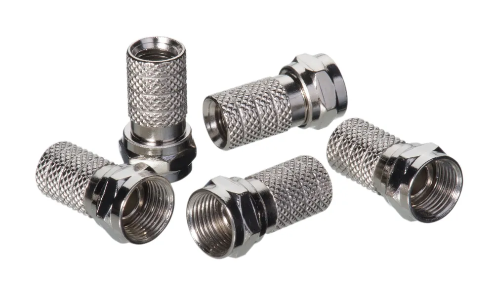 Ideal Industries 85-053 Twist-on F-Type Coaxial Connector, RG-6 (10/Card)