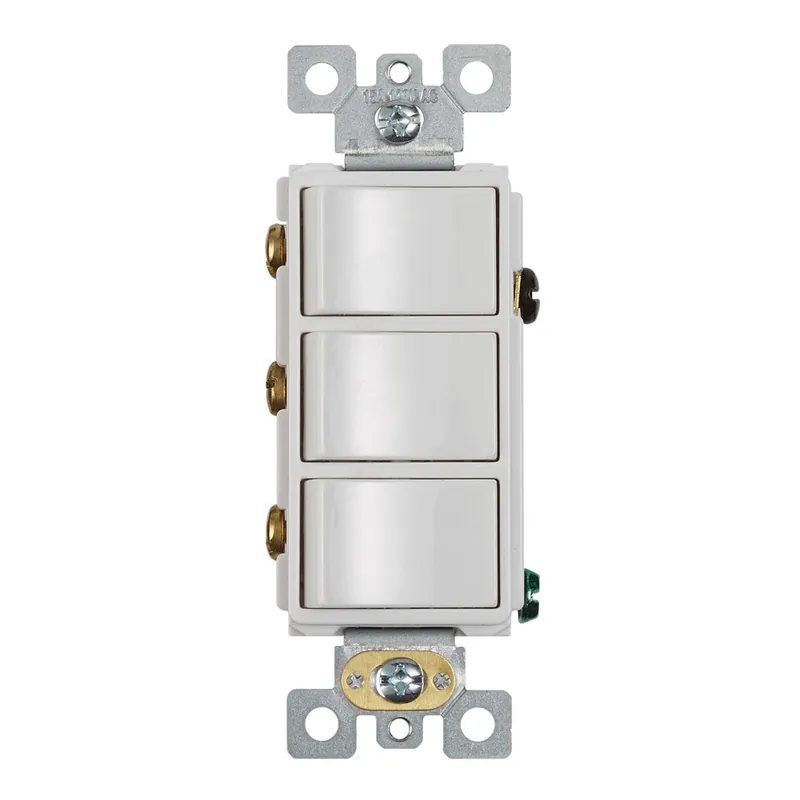 Nutone P3RW 3-Rocker Switch 120-Volt 4.25 Inch x 2 Inch x1.75 Inch