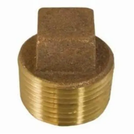 JONES STEPHENS B74287LF 1-1/4 Bronze Sq Head Cored Plug - Lead Free