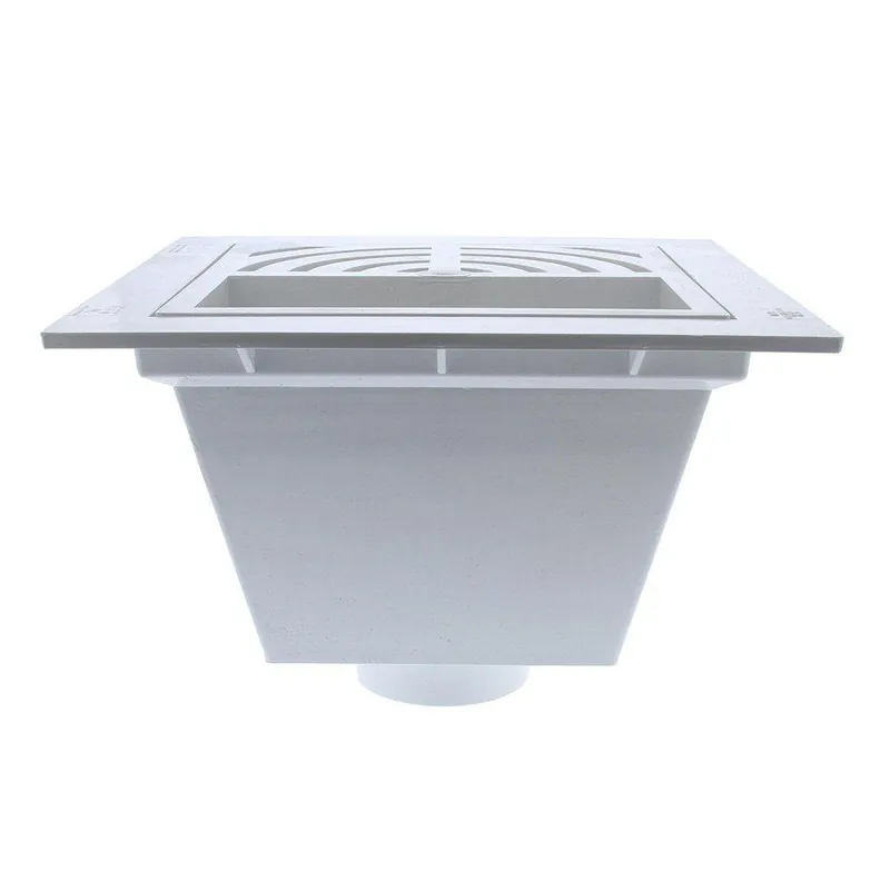 Jones Stephens S59043 3 x 4 in. PVC Pipe Fit Floor Sink with 1/2 Top Grate and Dome Bottom Grate