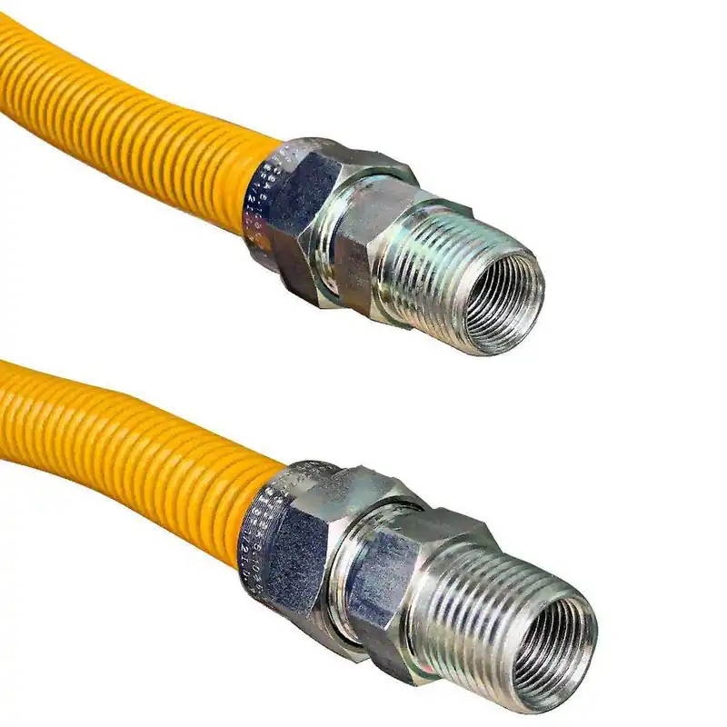 Jones Stephens G71122 1/2 x 24 in. MIPS Gas Connector with Fitting in Yellow