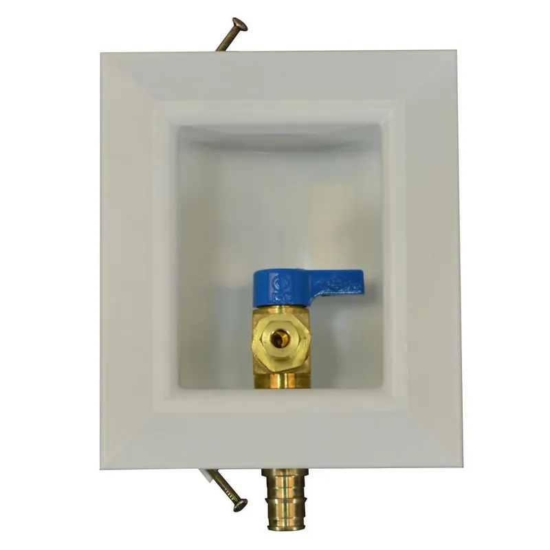 Jones Stephens B05914LF Ice Maker Wirsbo PEX Supply Box with Quarter Turn Valve and 1/2 in. F1960 Connection