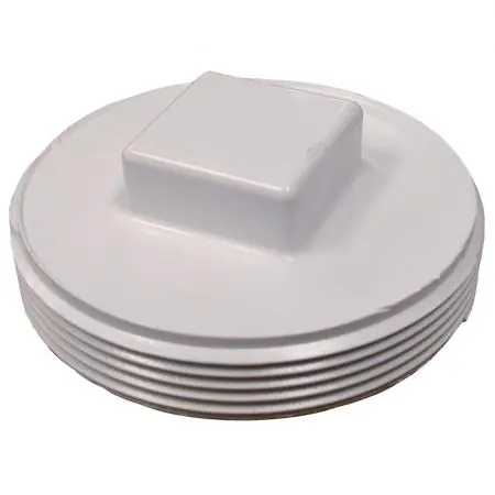 JONES STEPHENS CORP P49250 2-1/2 White Plastic RH Cleanout Plug
