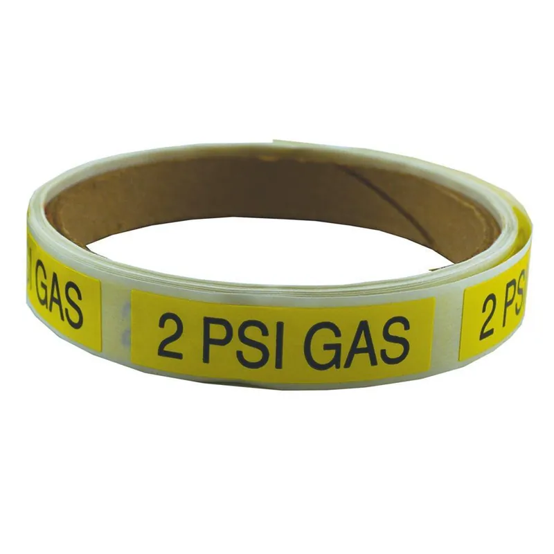 Jones Stephens J40481 100 in. Gas Line Marking Labels in White
