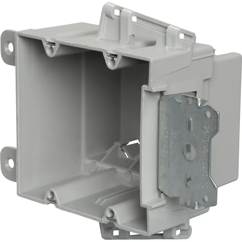 Pass & Seymour S235S50AC Wood and Steel Stud Bracket Box with Quick/Click, 2-Gang