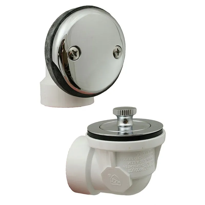 Jones Stephens B07110 1/2 in. PVC Lift and Turn Waste & Overflow Kit Polished Chrome