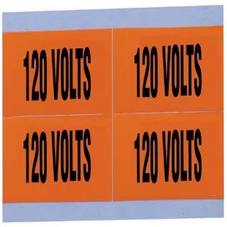 Ideal Industries 44-353 Voltage & Conduit Marker Card 120V 1-1/8 x 4-1/2