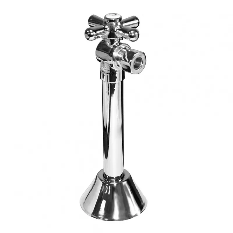 JONES STEPHENS S42220 ANGLE STOP 3/8 X 1/2-5 EXT SWT CHROME