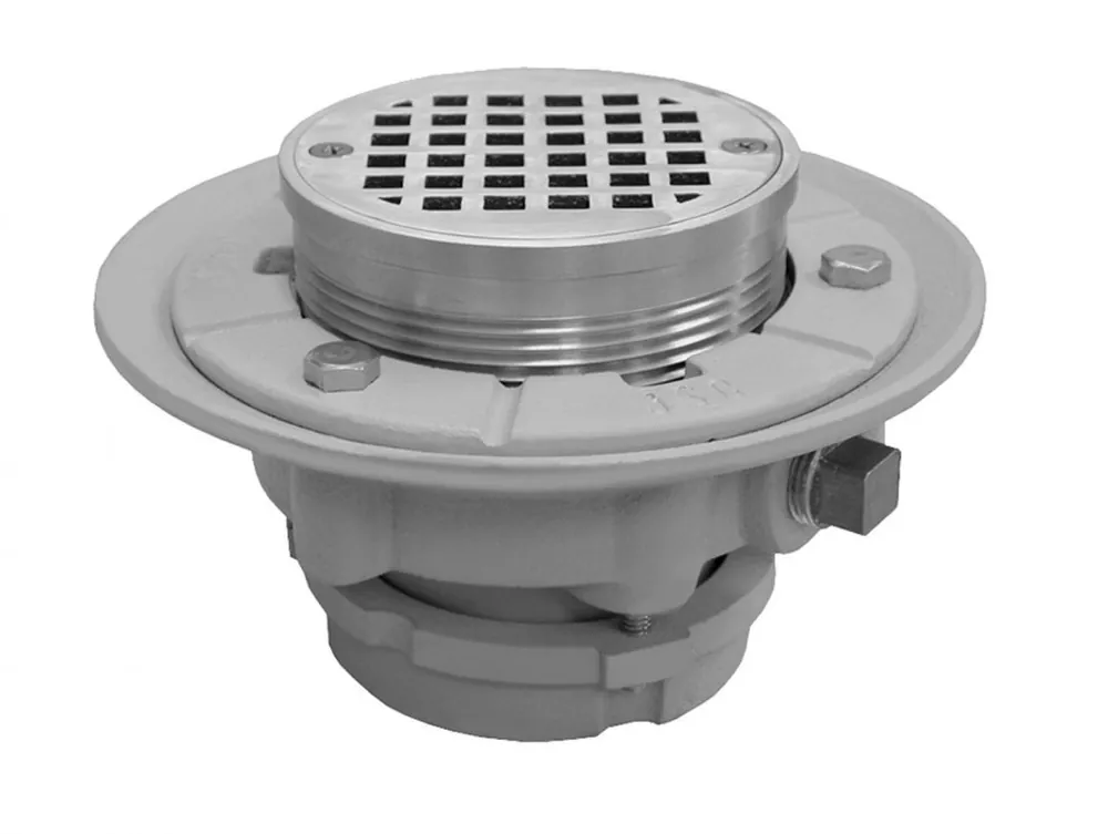 JONES STEPHENS D65500 2 CI NO CAULK FL DRAIN W/7 PAN & 5 NB