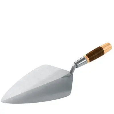 Bon Keystone 72-615 Wide London Forged Steel Brick Trowel - 11 with Leather Handle