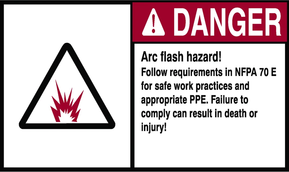 Ideal Industries 44-895 Safety Sign NEC Arc Flash Warning 4 x 6 Polyester Self-Sticking