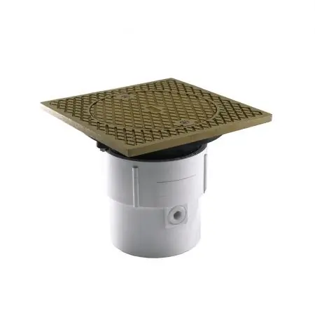 JONES STEPHENS C59056 3X4 PVC PIPE FIT CO W/PLUG & SQ NB COVER