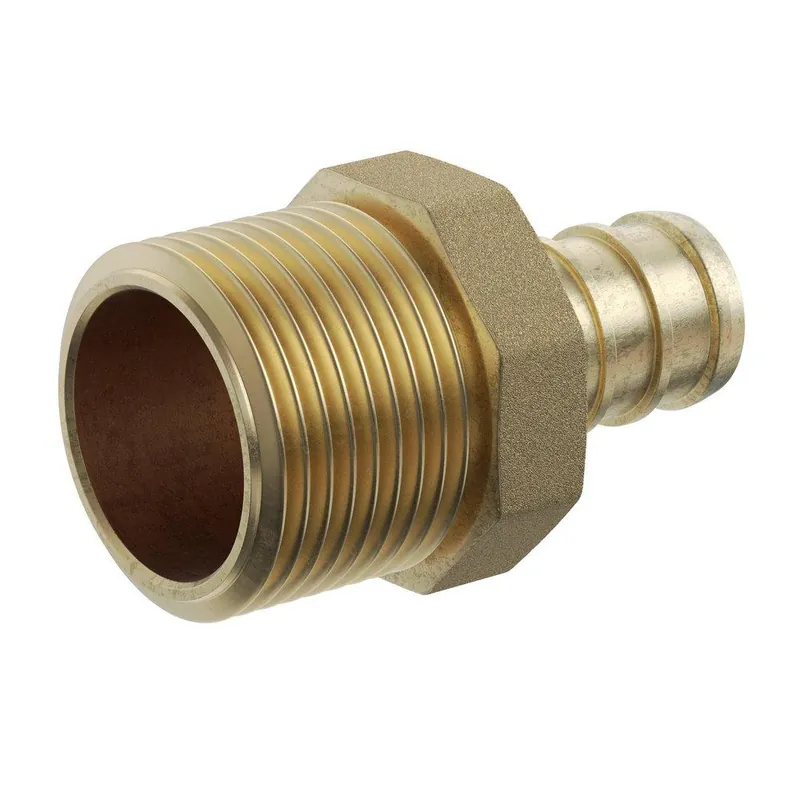 Jones Stephens C76037LF 1 in. Brass PEX Crimp x 1 in. MPT Adapter