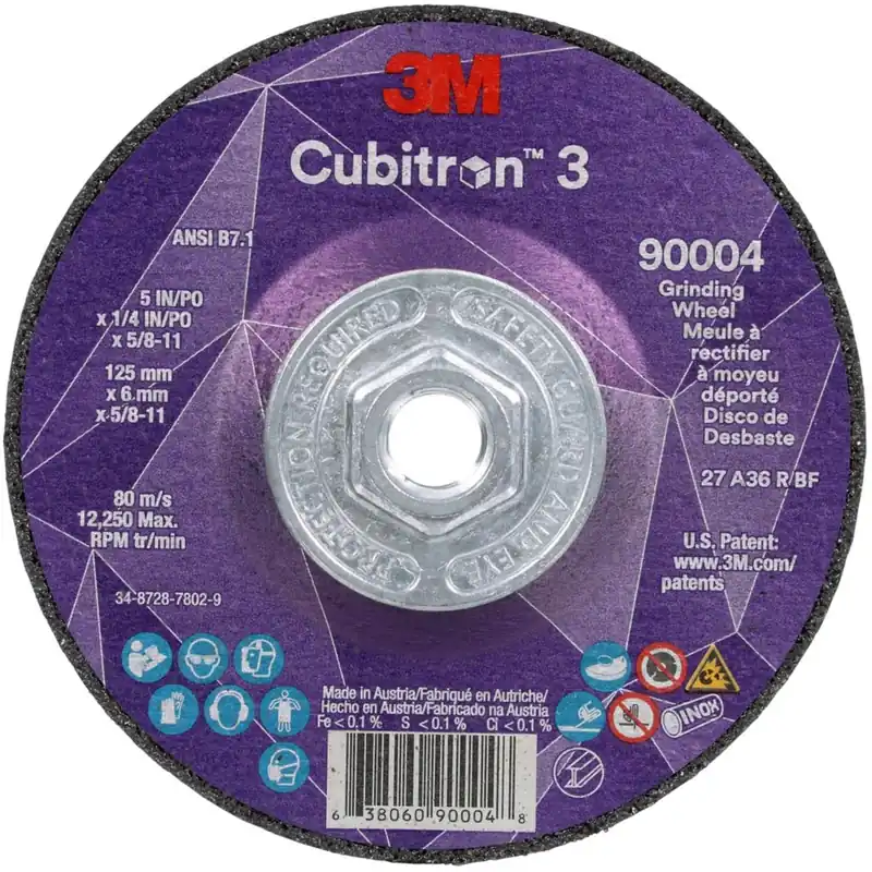 3M 7100312967 Cubitron 3 Depressed Center Grinding Wheel 36+ Grit