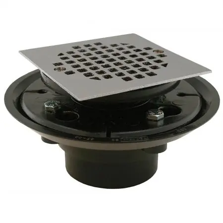JONES STEPHENS D50334 2X3 ABS SHOWER/FL DRN W/4-1/4 SQ CP STR